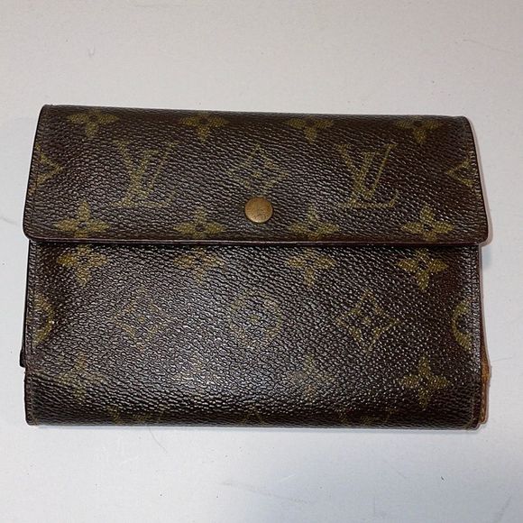 Louis Vuitton Brown Three Fold Monogram Wallet